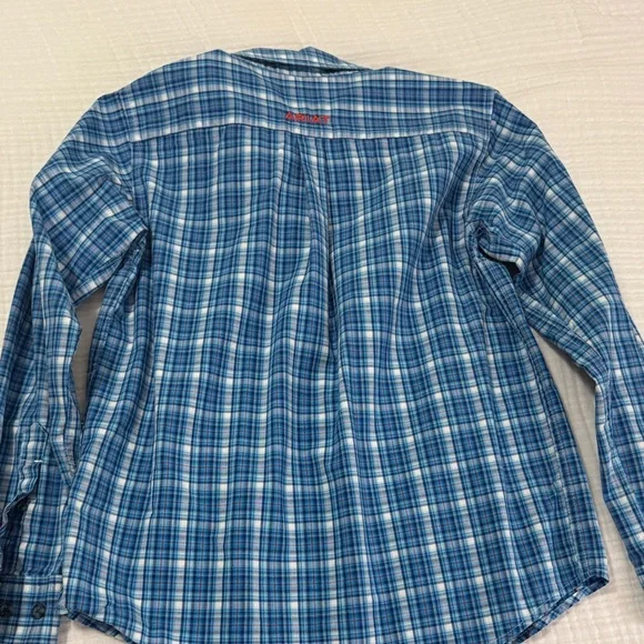 Boys Ariat Blue Button-down Shirt size S (8) - Picture 4 of 5